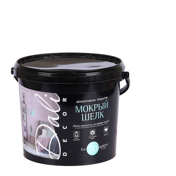 картинка DALI-DECOR декор покрытие Мокрый шёлк белый перламутр 5 кг от магазина Одежда+