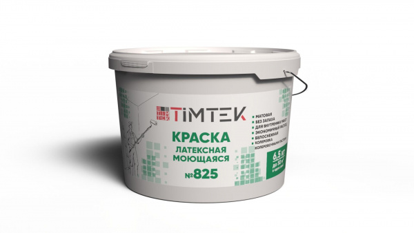 картинка Tim Tek 825 Краска латексная моющая 6,5 кг  от магазина Одежда+