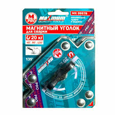 картинка Магнитный уголок для сварки с переключателем 12кг, форма стрелы Maximum MX 09578 от магазина Одежда+