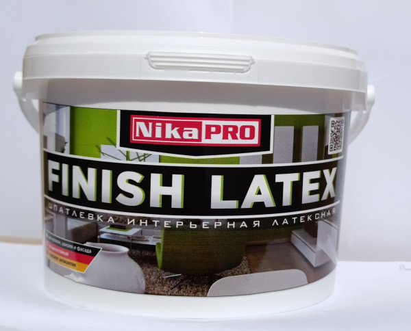 картинка NIKAPRO FINISH LATEX Шпатлевка латексная 16 кг от магазина Одежда+